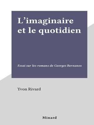 cover image of L'imaginaire et le quotidien